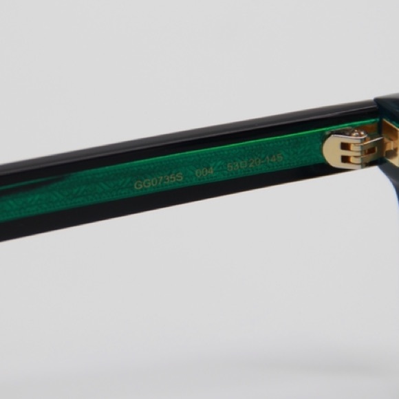 NEW GUCCI GG0735S 004 GREEN BLACK SUNGLASSES GUCCI GG 0735S - Picture 9 of 12